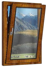 EuroLine GoldenLine Tilt and Turn Window, tilted