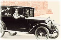 Johann Jacobs, first coffee delivery truck