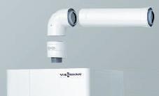Viessmann Vitodens 200 gas heater exhaust pipe installation