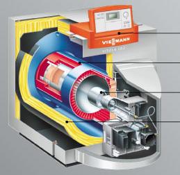 Viessmann Vitola 200 oil heater cutaway view